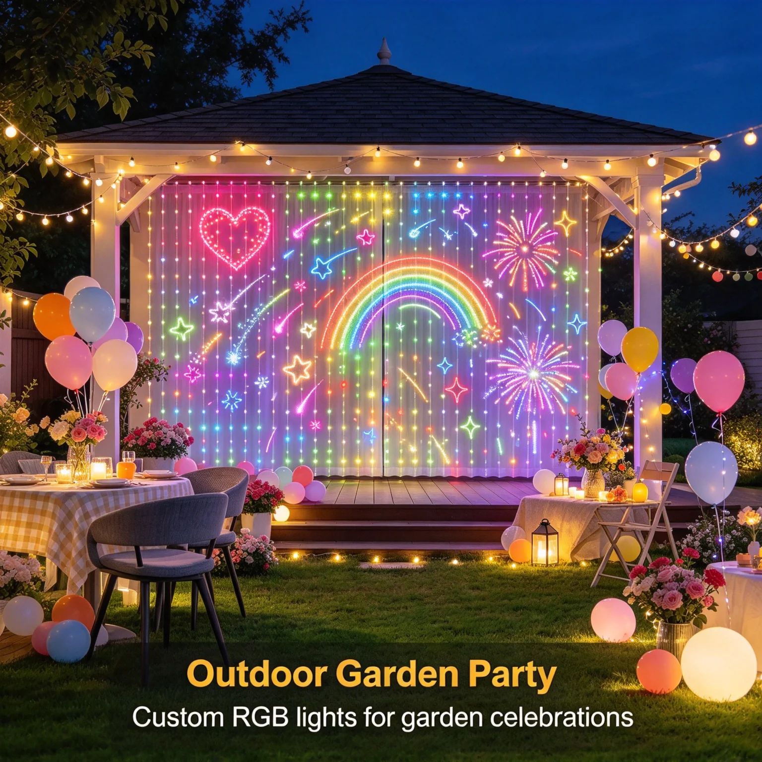 Smart LED Curtain String Light - đánh giá và giá Home Decor Free App