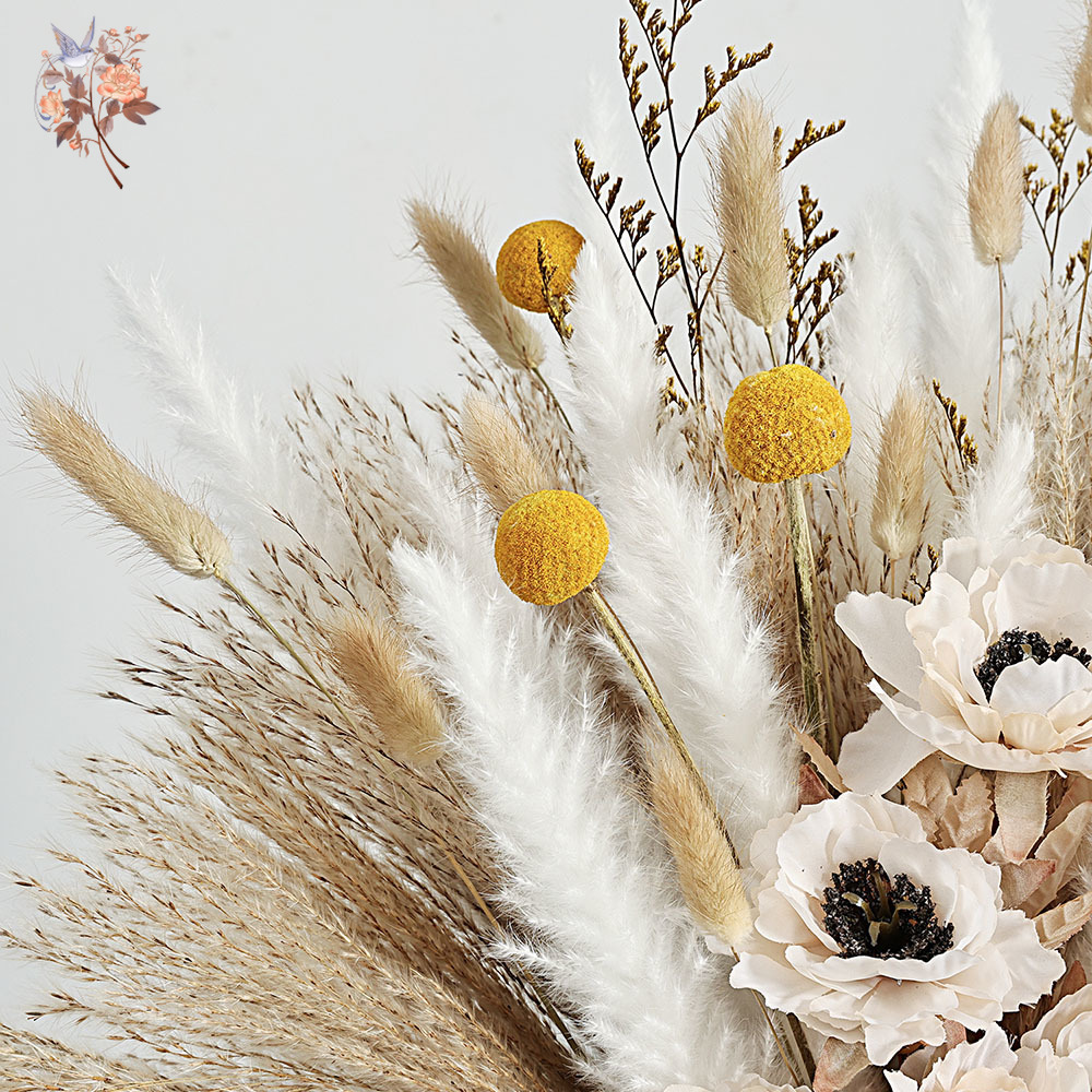 55Pcs Artificial Flower Bouque - đánh giá và giá Pampas Grass Decor