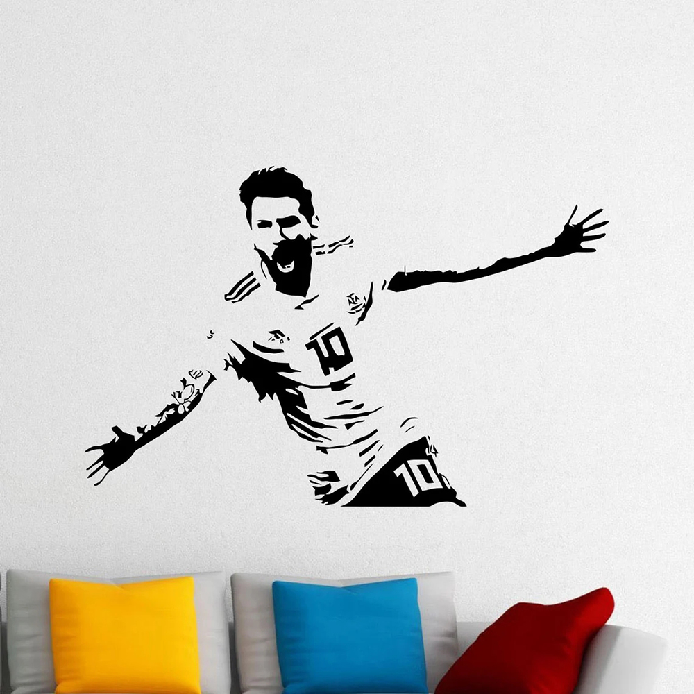 Messi Wall Decal Vinyl Sticker - đánh giá và giá Home Decor Indonesia